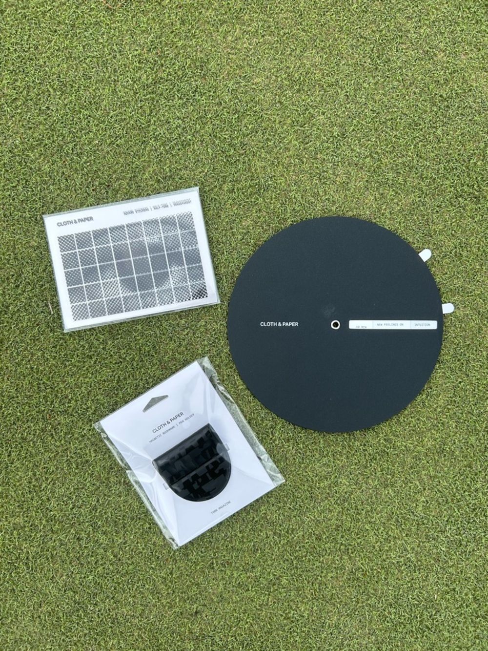 NWT Cloth & Paper Magnetic Bookmark, Journal Prompt Tool and Square Stickers